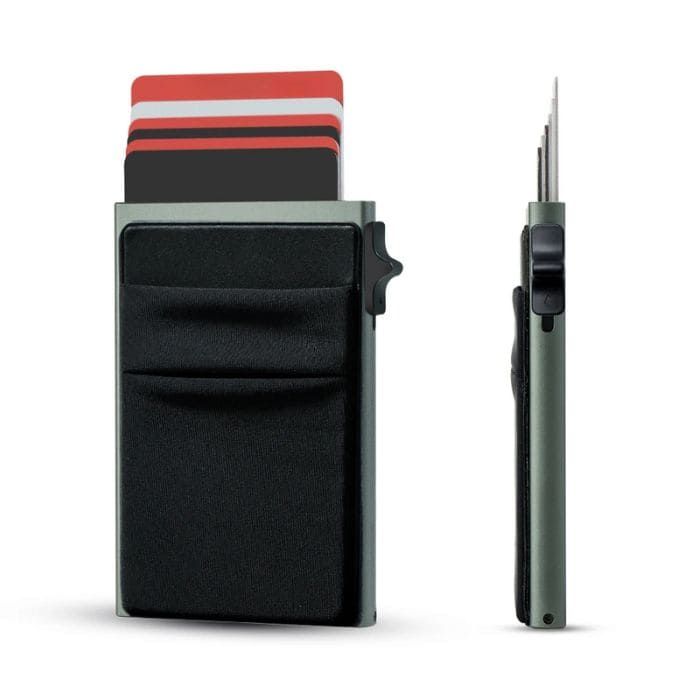 Kartenetui mit Münzfach - Ultra Slim Aluminium - WALLTON™
