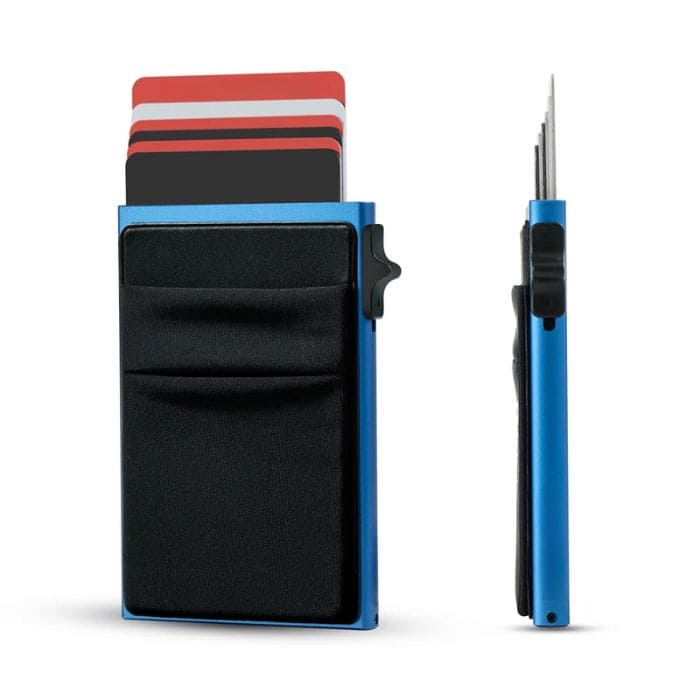Kartenetui mit Münzfach - Ultra Slim Aluminium - WALLTON™