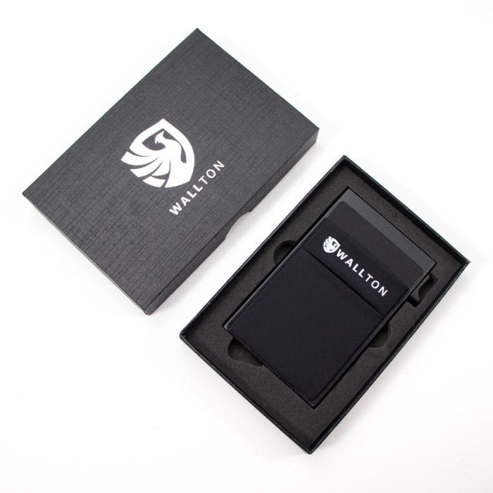 Kartenetui mit Münzfach - Ultra Slim Aluminium - WALLTON™