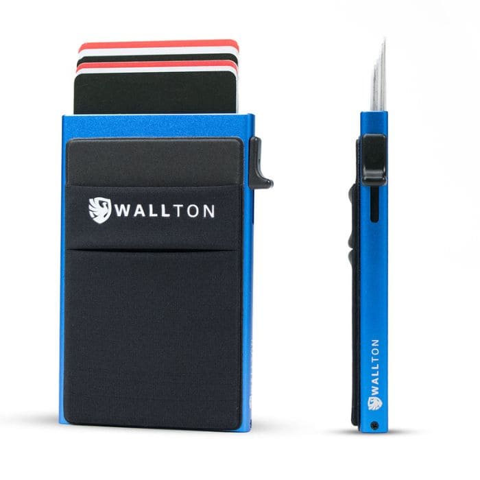 Kartenetui mit Münzfach - Ultra Slim Aluminium - WALLTON™