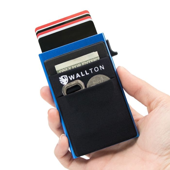 Kartenetui mit Münzfach - Ultra Slim Aluminium - WALLTON™