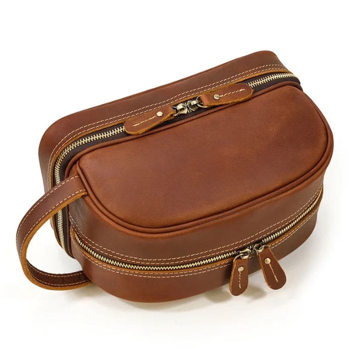 Große Kulturtasche aus Premium Leder - WALLTON™