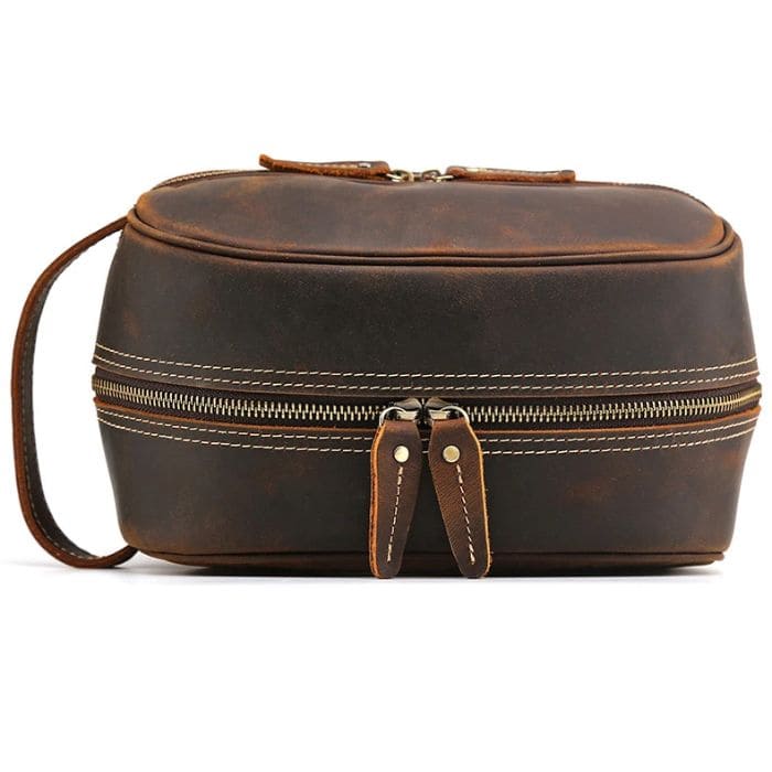 Große Kulturtasche aus Premium Leder - WALLTON™