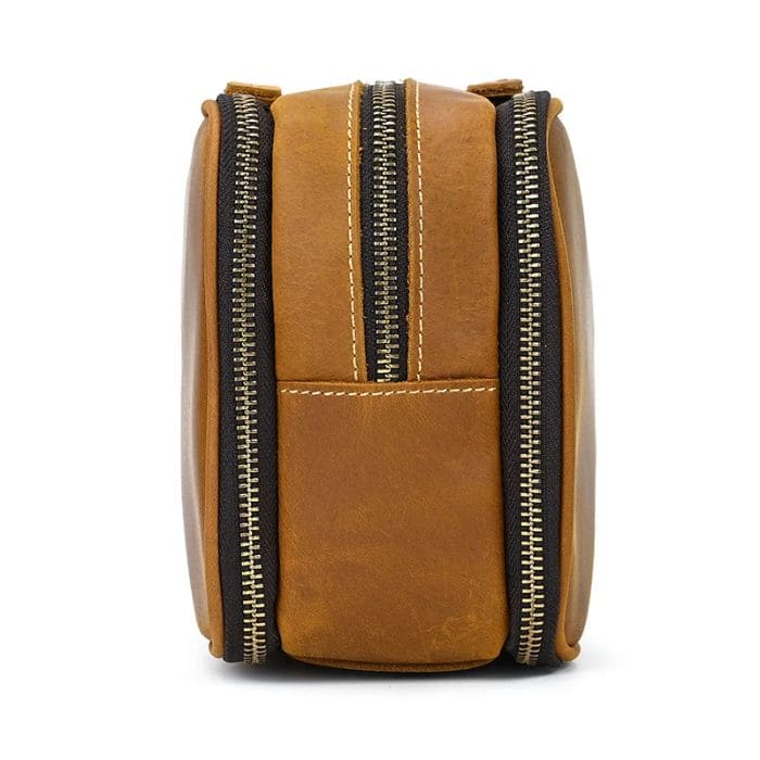 Kulturbeutel 26cm - Leder Braun - WALLTON™