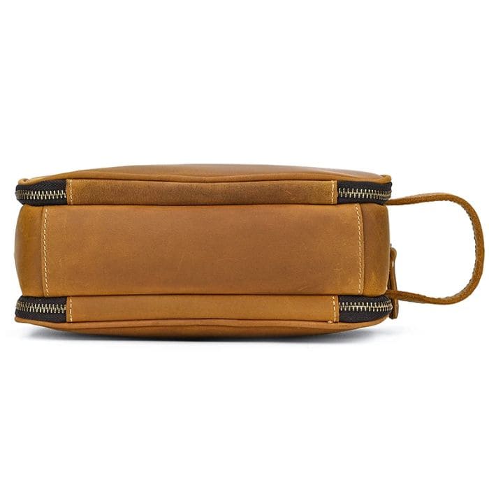 Kulturbeutel 26cm - Leder Braun - WALLTON™