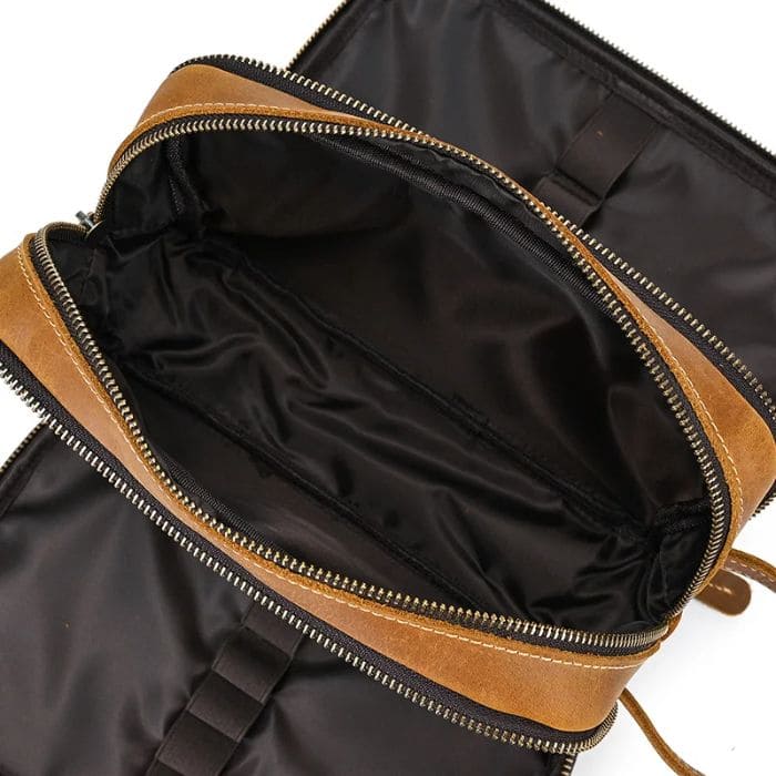 Kulturbeutel 26cm - Leder Braun - WALLTON™