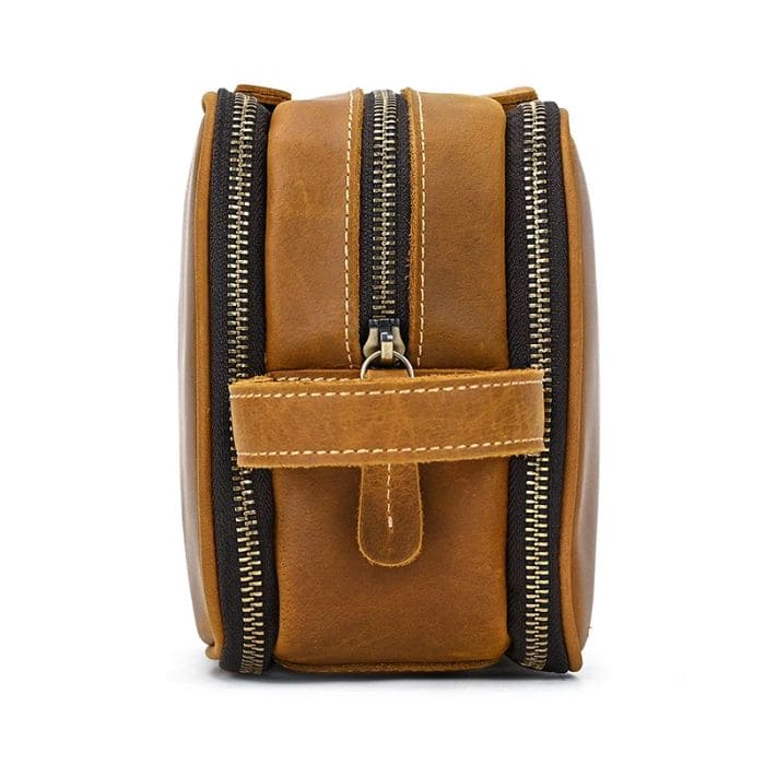 Kulturbeutel 26cm - Leder Braun - WALLTON™