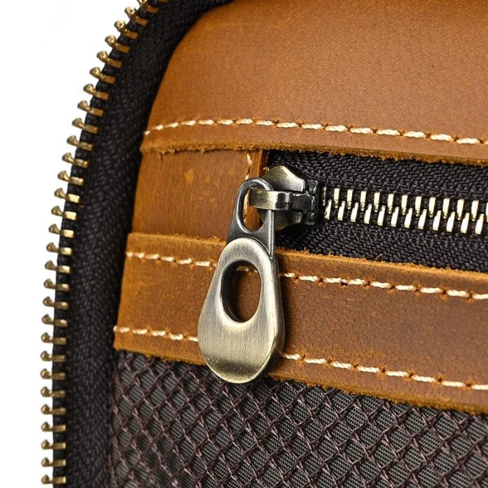 Kulturbeutel 26cm - Leder Braun - WALLTON™