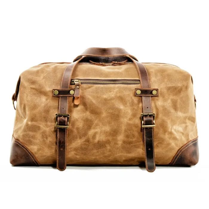 Große Reisetasche aus Canvas & Leder – | WALLTON™ reisetasche als handgepäck