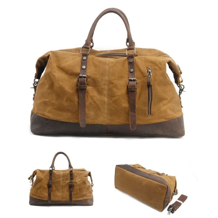 Vintage Reisetasche - Segeltuch & Leder - WALLTON™