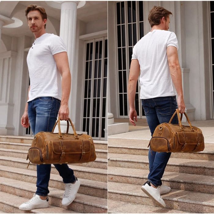 Weekender mit schuhfach - Leder Reisetasche - WALLTON™