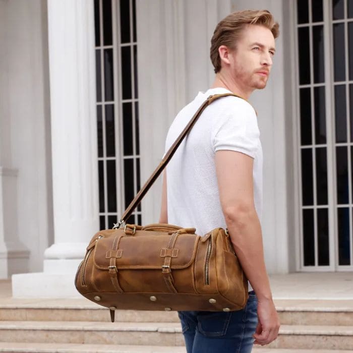 Weekender mit schuhfach - Leder Reisetasche - WALLTON™
