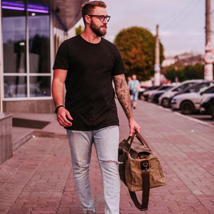 Vintage Weekender 54 aus Canvas "HAMBURG - WALLTON™