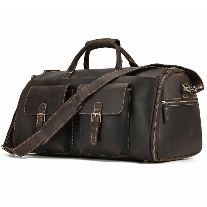 Leder Reisetasche 55 mit Kleidersack & Schuhfach- WALLTON™