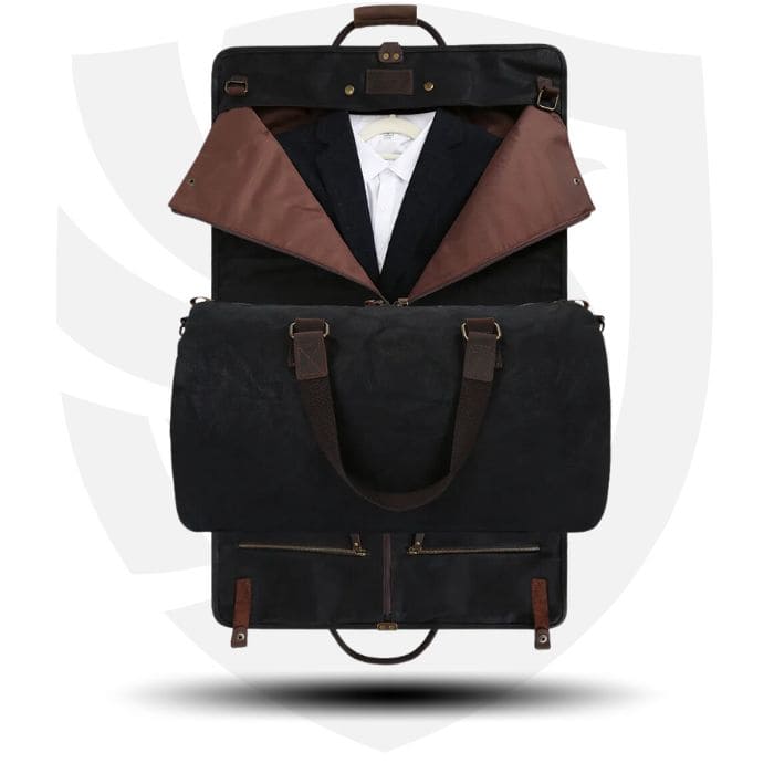 Kleidersack mit Reisetasche (No1) - Canvas & Leder