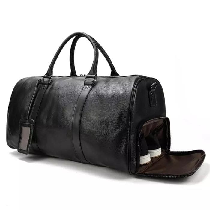 Reisetasche mit Schuhfach 55cm - Premium Leder - WALLTON™
