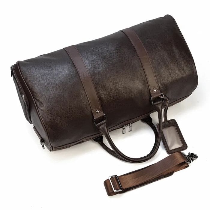 Reisetasche mit Schuhfach 55cm - Premium Leder - WALLTON™