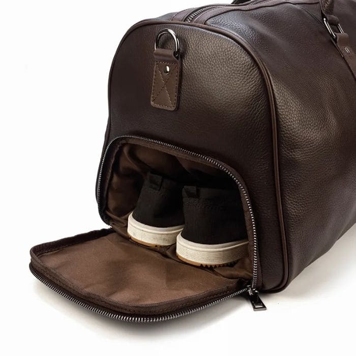 Reisetasche mit Schuhfach 55cm - Premium Leder - WALLTON™