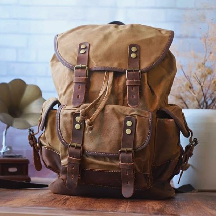 Vintage Rucksack 32 aus Canvas & Leder - WALLTON™
