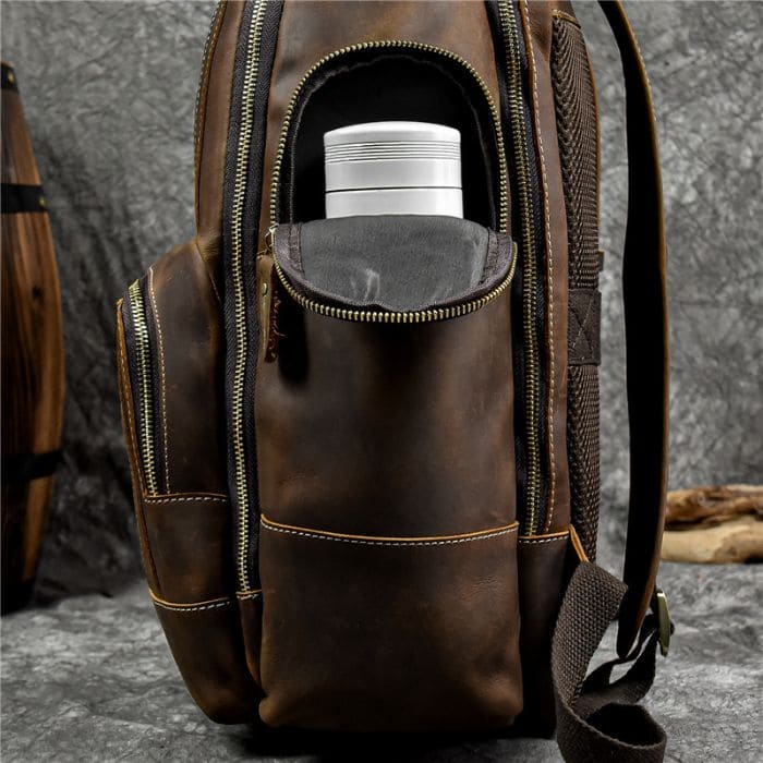 Lederrucksack aus echtem Leder - Rucksack in Braun - WALLTON™