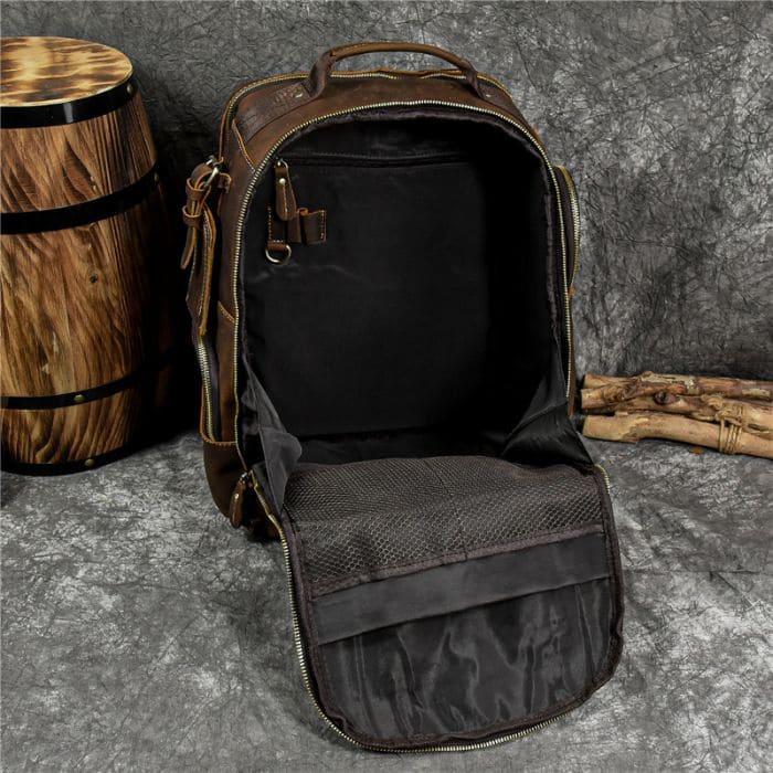 Lederrucksack aus echtem Leder - Rucksack in Braun - WALLTON™