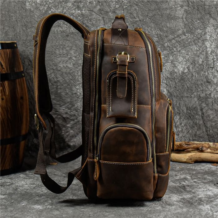 Lederrucksack aus echtem Leder - Rucksack in Braun - WALLTON™