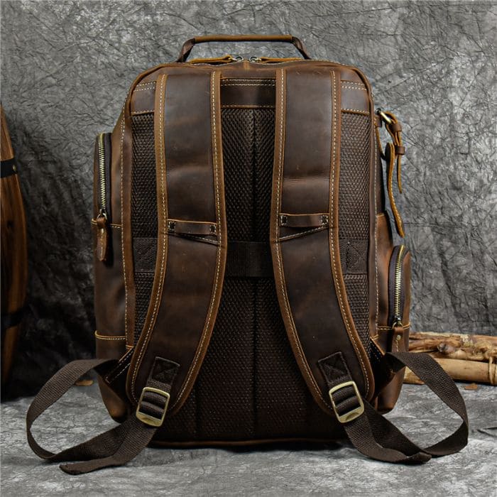Lederrucksack aus echtem Leder - Rucksack in Braun - WALLTON™