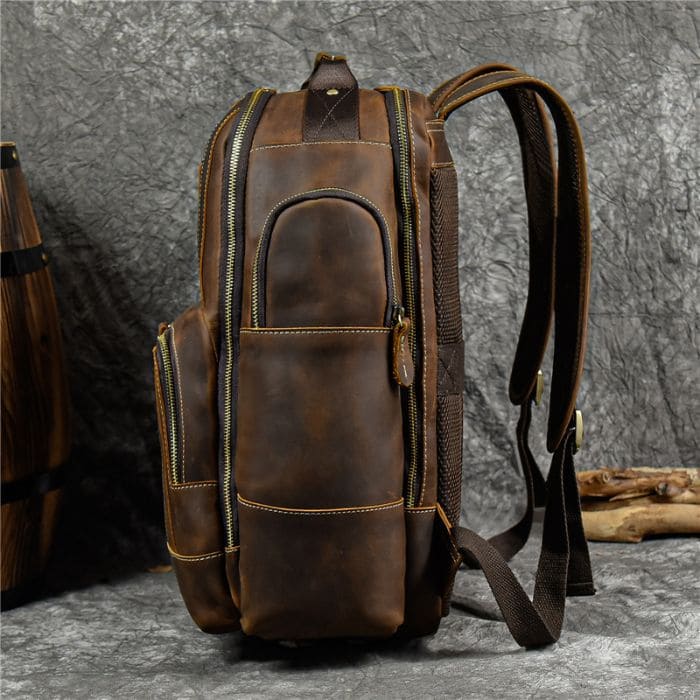 Lederrucksack aus echtem Leder - Rucksack in Braun - WALLTON™