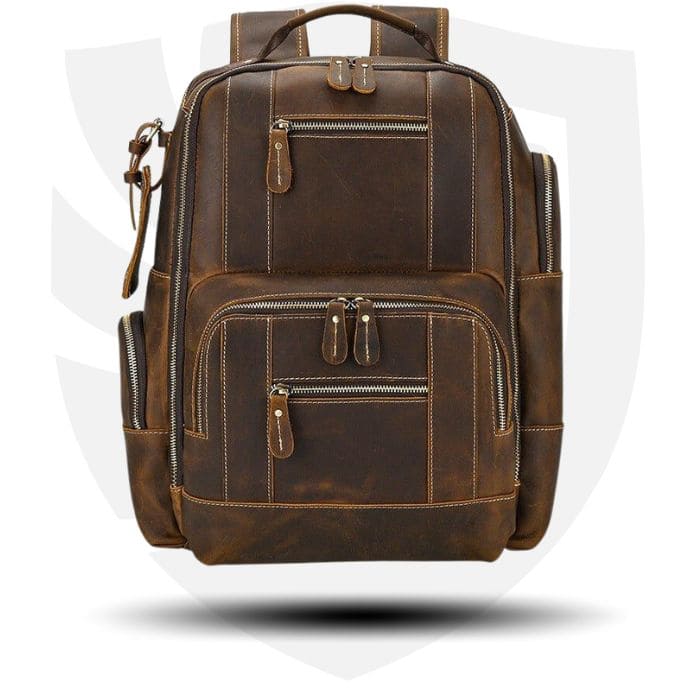 Lederrucksack aus echtem Leder - Rucksack in Braun - WALLTON™
