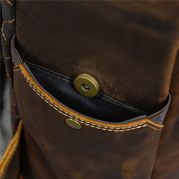 Lederrucksack aus echtem Leder - Rolltop Rucksack - WALLTON™