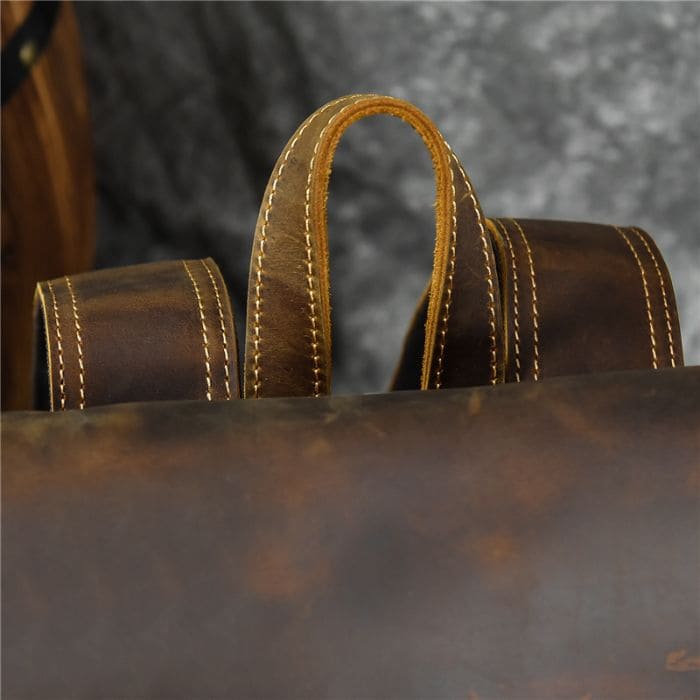 Lederrucksack aus echtem Leder - Rolltop Rucksack - WALLTON™