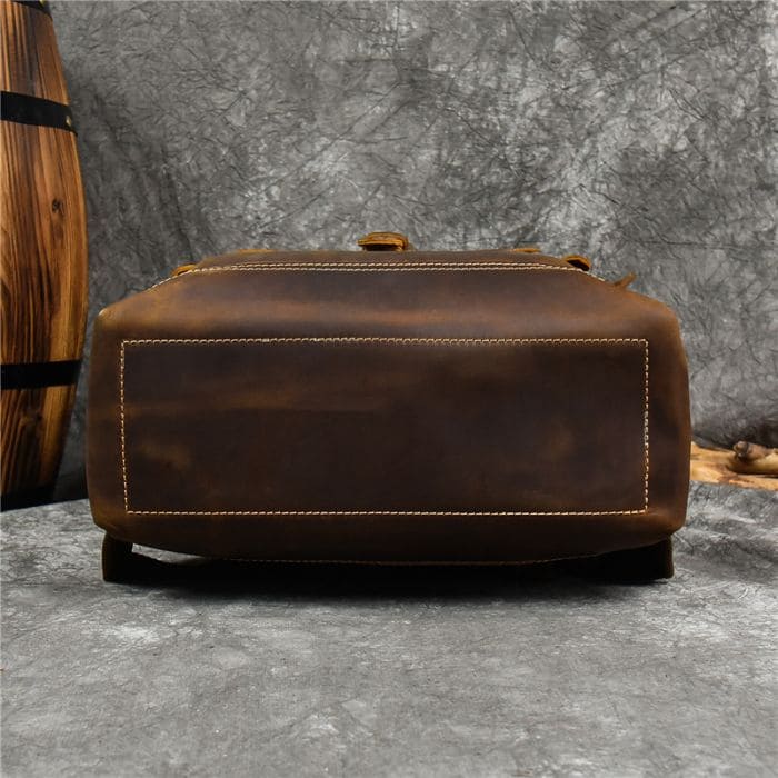 Lederrucksack aus echtem Leder - Rolltop Rucksack - WALLTON™