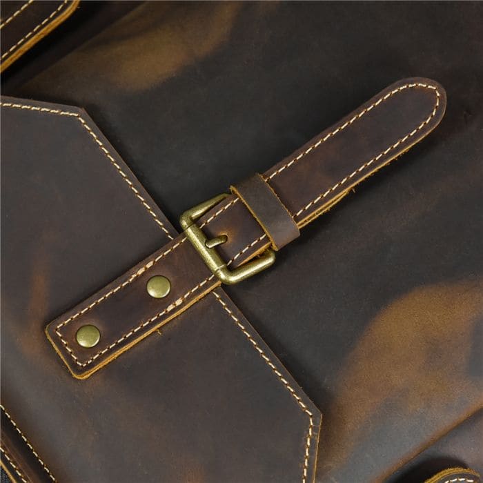 Lederrucksack aus echtem Leder - Rolltop Rucksack - WALLTON™