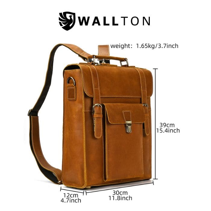 Lederrucksack – Vintage Rucksack (Nr. 1) - WALLTON™
