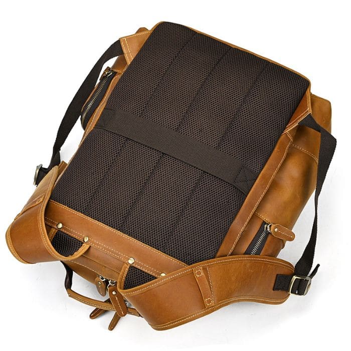 Lederrucksack aus echtem Leder - Rucksack in Hellbraun - WALLTON™