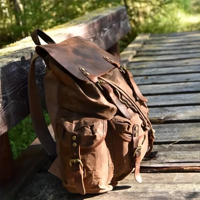 Canvas Rucksack im Bergsteiger-Stile "BOZEN - WALLTON™