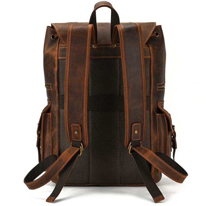 Travel Pioneer Lederrucksack - Braun - WALLTON™