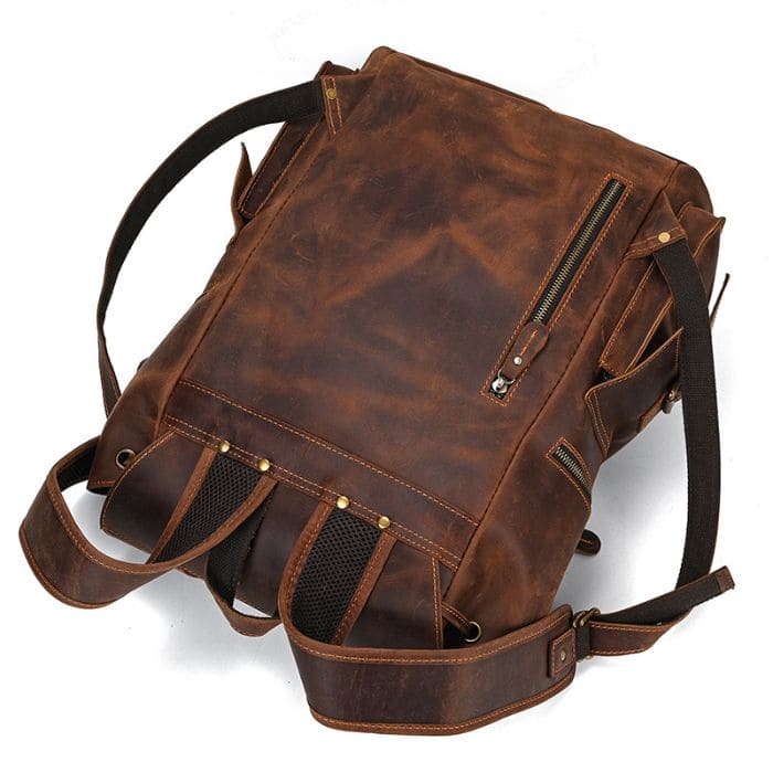 Travel Pioneer Lederrucksack - Braun - WALLTON™