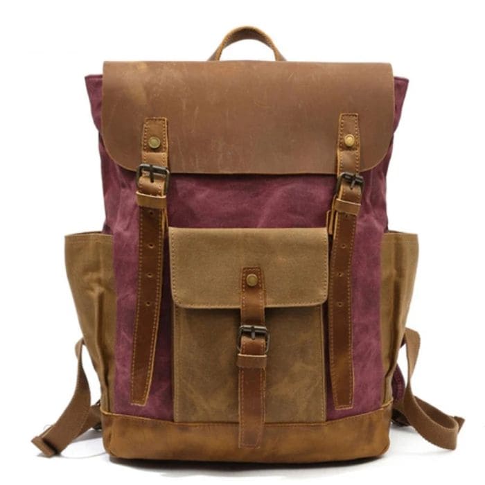Canvas Rucksack - Canvas & Leder - WALLTON™