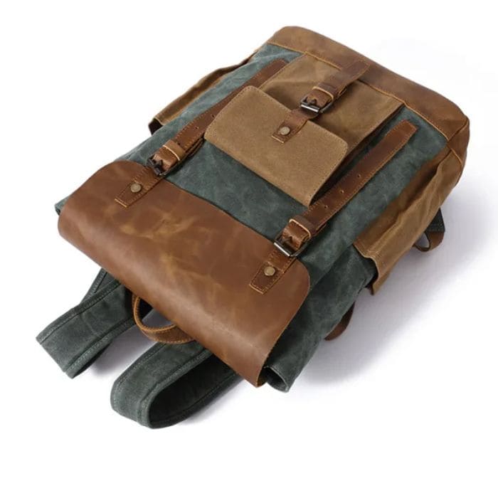 Canvas Rucksack - Canvas & Leder - WALLTON™