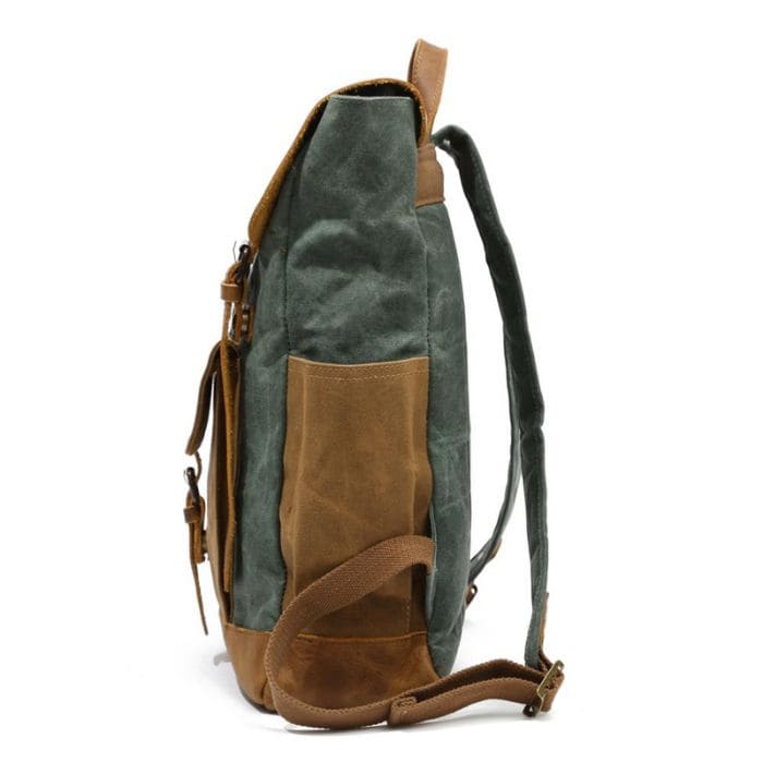 Canvas Rucksack - Canvas & Leder - WALLTON™