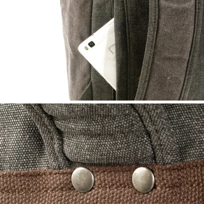 Rolltop Rucksack aus Canvas "ZÜRICH - WALLTON™