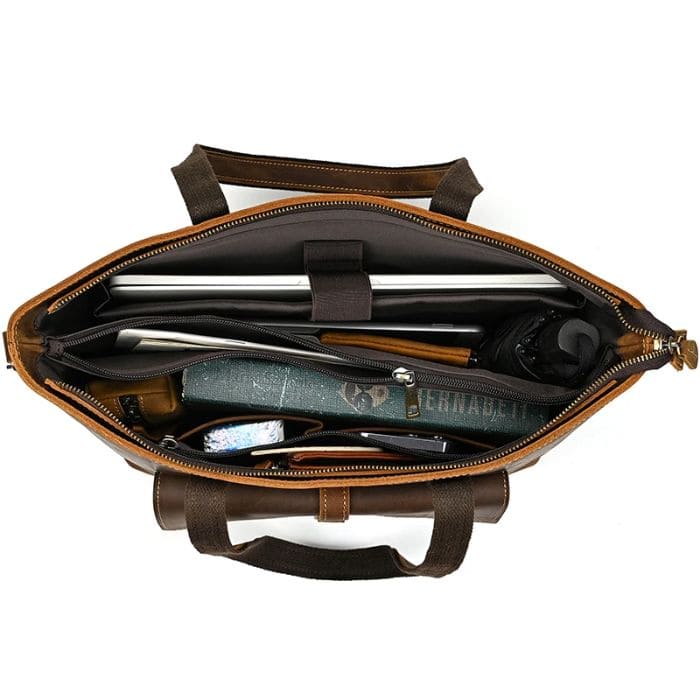 Damen Laptoptasche - Leder Shopper (Nr. 1) - WALLTON™