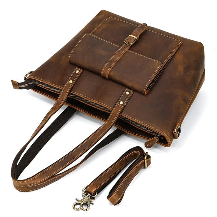 Damen Laptoptasche - Leder Shopper (Nr. 1) - WALLTON™