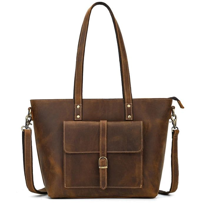 Damen Laptoptasche - Leder Shopper (Nr. 1) - WALLTON™