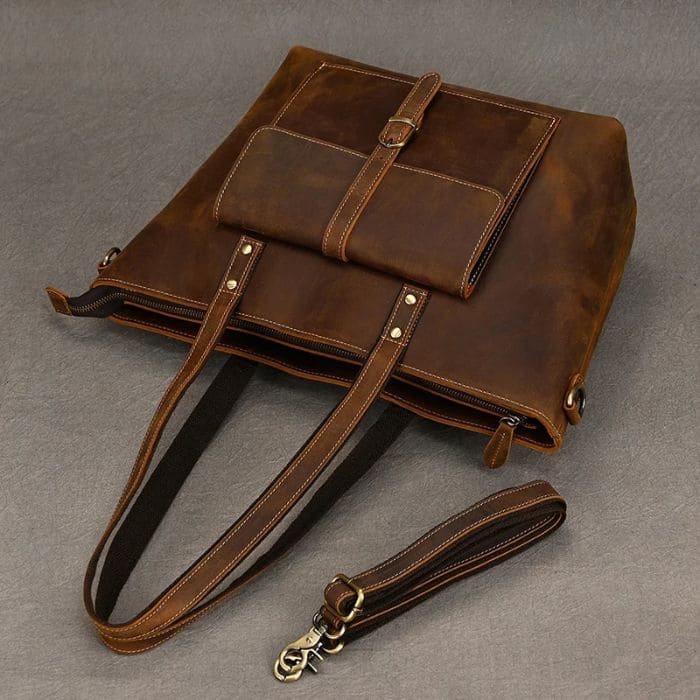 Damen Laptoptasche - Leder Shopper (Nr. 1) - WALLTON™