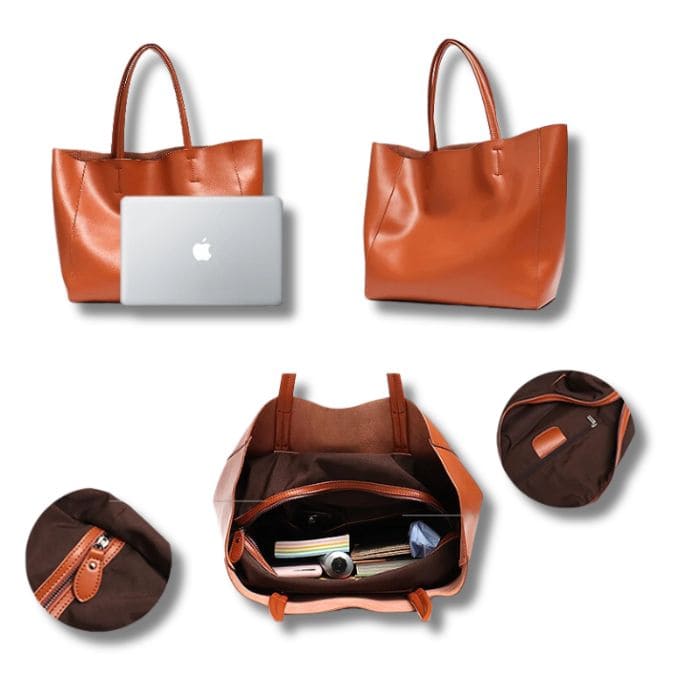 Große Damen Handtasche - Premium Leder - WALLTON™