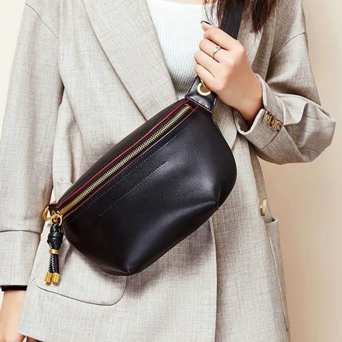 Bauchtasche Damen - Leder Gürteltasche (No2) - WALLTON™