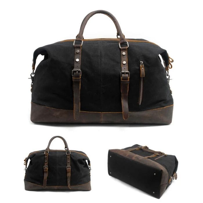 Vintage Reisetasche - Segeltuch & Leder - WALLTON™