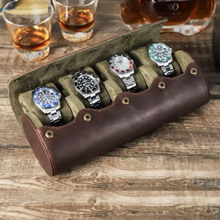 Watch box 1-8 made of premium leather "BERLIN"